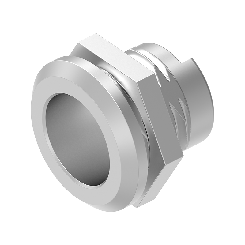 Låsehus, standard, rustfrit stål, D=20, GH=13,5, pladetykkelse=0,5-5 mm