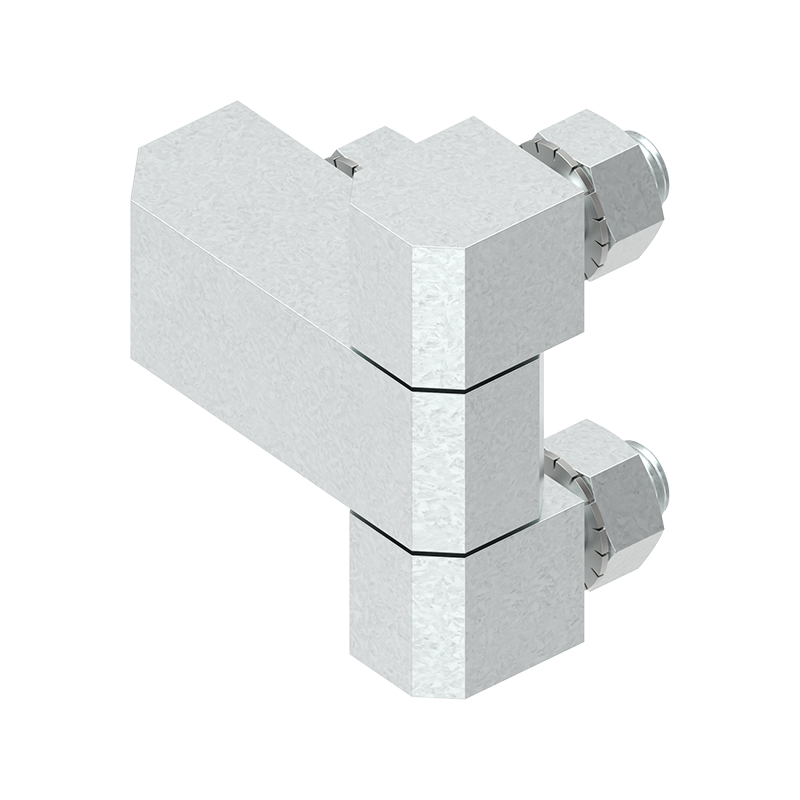 Kabinethængsel, stål, indvendig synlig, fast dorn, L=51, B=50, H=18