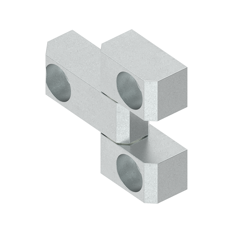 Kabinethængsel, stål, indvendig synlig, fast dorn, L=55, B=66, H=18
