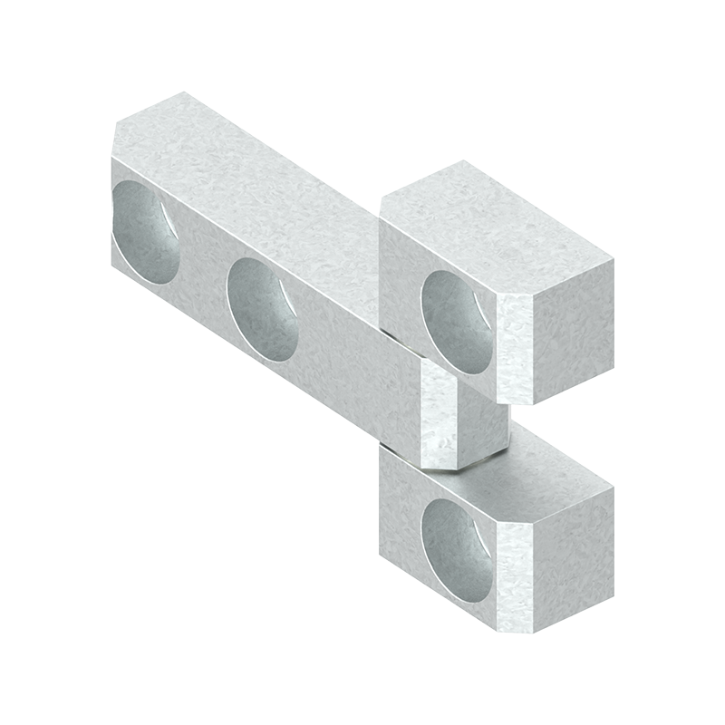 Kabinethængsel, stål, indvendig synlig, fast dorn, L=55, B=91, H=18