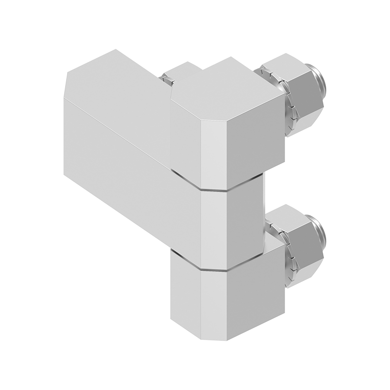 Kabinethængsel, rustfrit stål, indvendig synlig, fast dorn, L=51, B=50, H=18