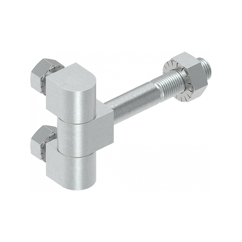 Kabinethængsel, stål, udvendig synlig, fast dorn, L=49, B=16, H=18