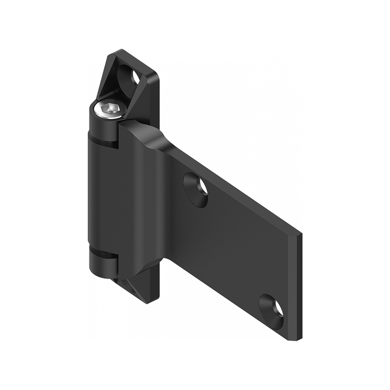 Kabinethængsel, venstre, trykstøbt zink, indvendig synlig, løs dorn, L=130, B=135, H=27,5