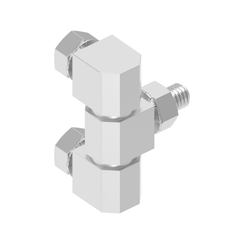 Kabinethængsel, rustfrit stål, udvendig synlig, fast dorn, L=39,2, B=13,5, H=12
