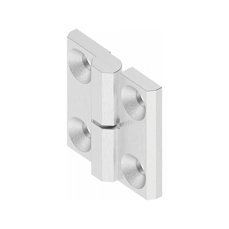 Kabinethængsel, syrefast stål, indvendig synlig, lift off dorn, L=40, B=40, H=9