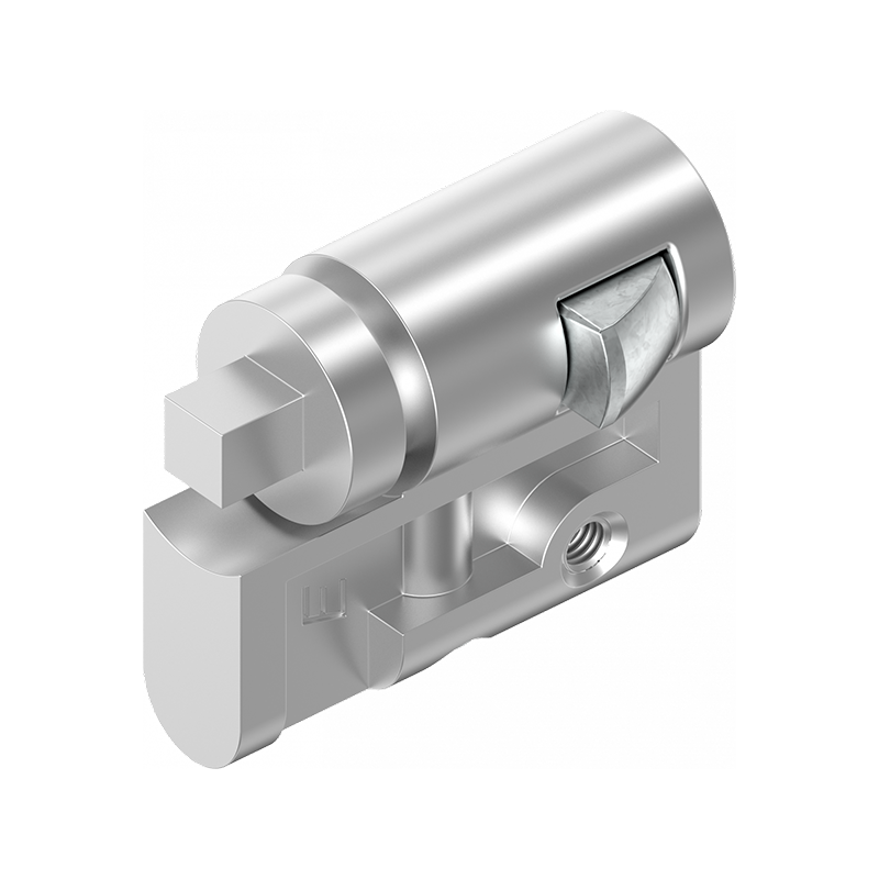 Profilhalvcylinder, trykstøbt zink, firkant 6, L=40