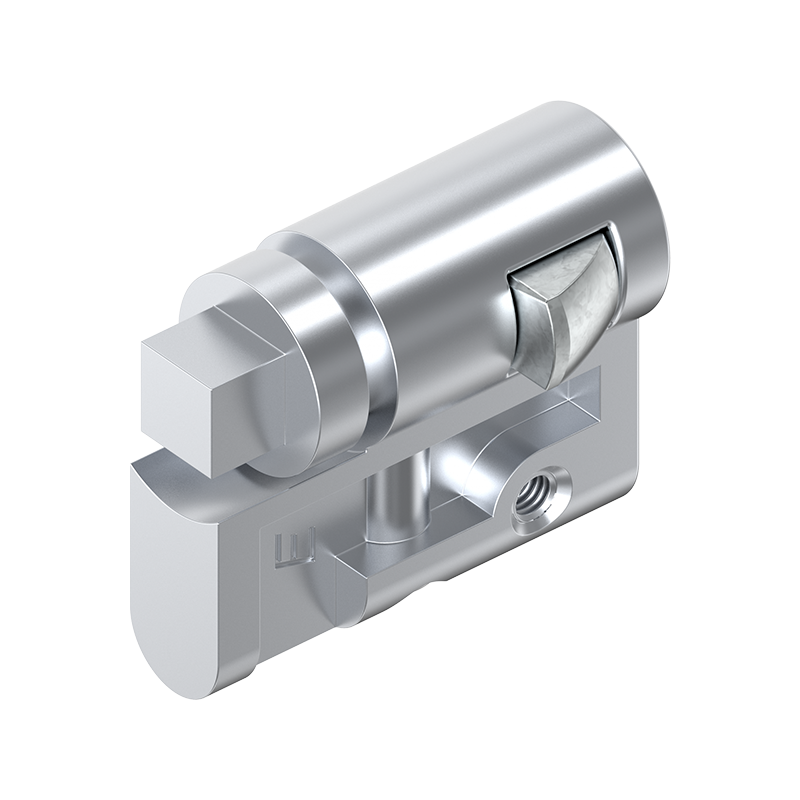 Profilhalvcylinder, trykstøbt zink, firkant 8, L=40