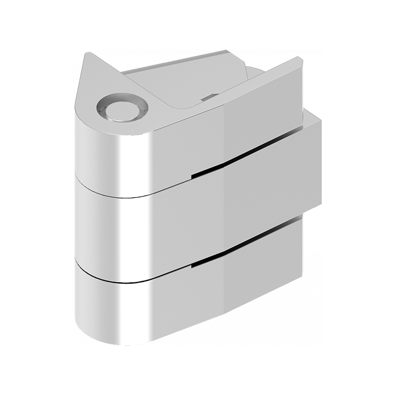 Kabinethængsel, syrefast stål, udvendig synlig, fast dorn, L=30, B=19, H=30