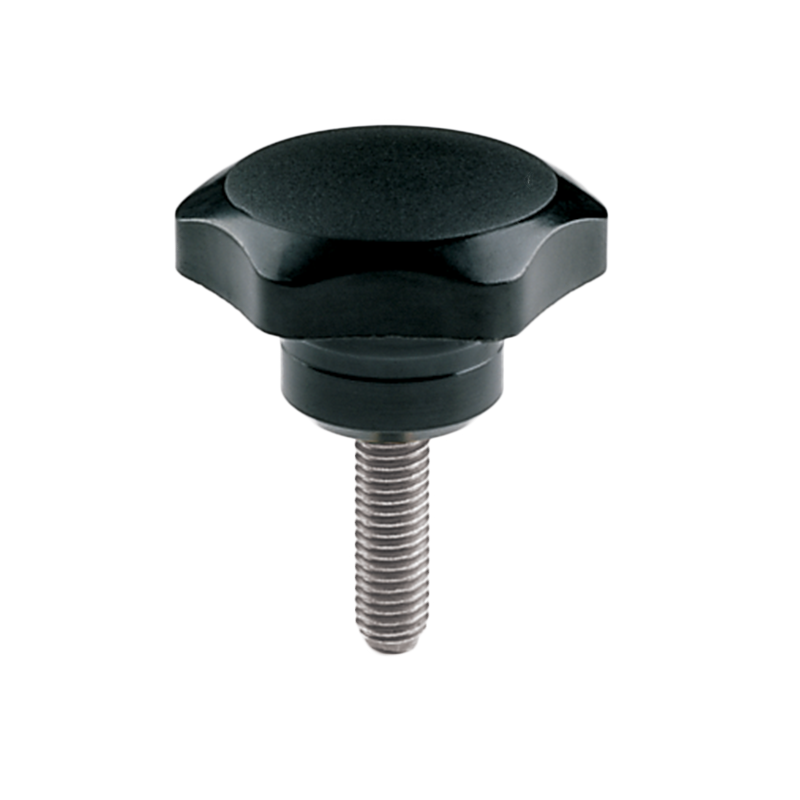 Stjernegreb, duroplast, udvendigt gevind M10, D=44 mm, H=27mm