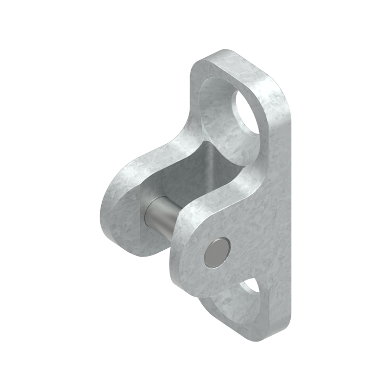 Hage til fladstang, trykstøbt zink, L=40, B=16