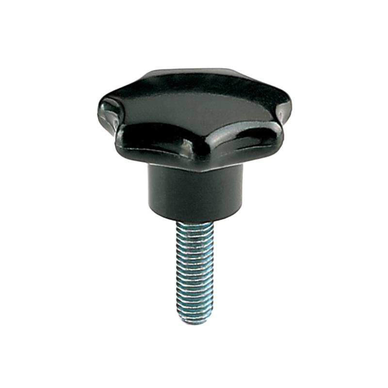 Stjernegreb, duroplast, udvendigt gevind M12, D=63 mm, H=40mm