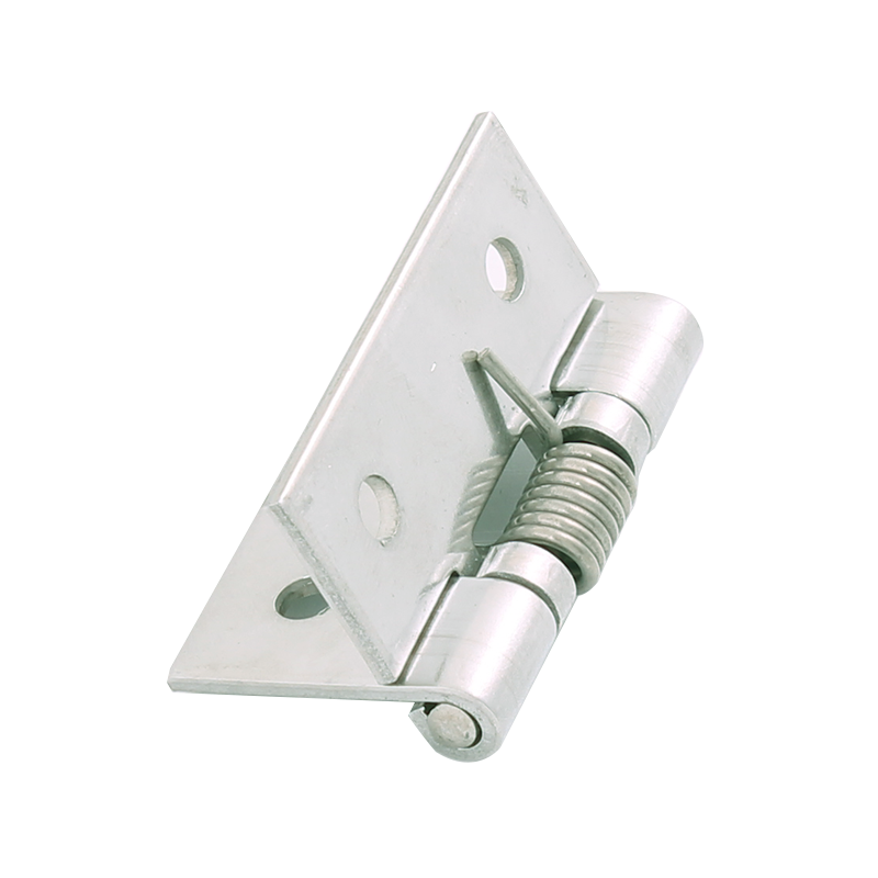 Fjederhængsel, rustfrit stål, åben, ikke justerbar, L=50, B=50, H=8