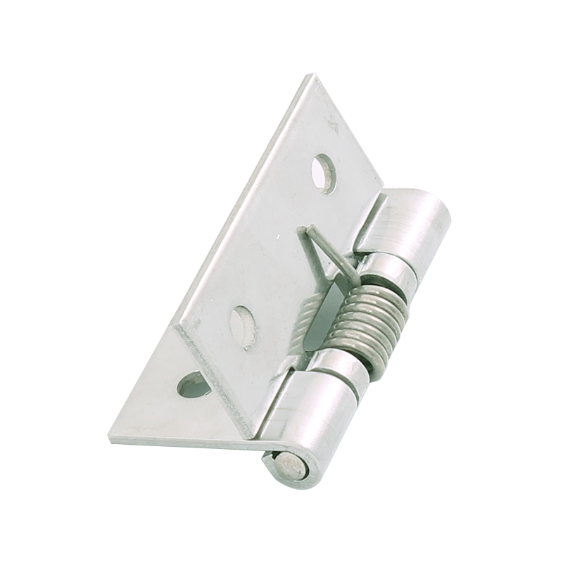 Fjederhængsel, rustfrit stål, åben, ikke justerbar, L=50, B=50, H=8