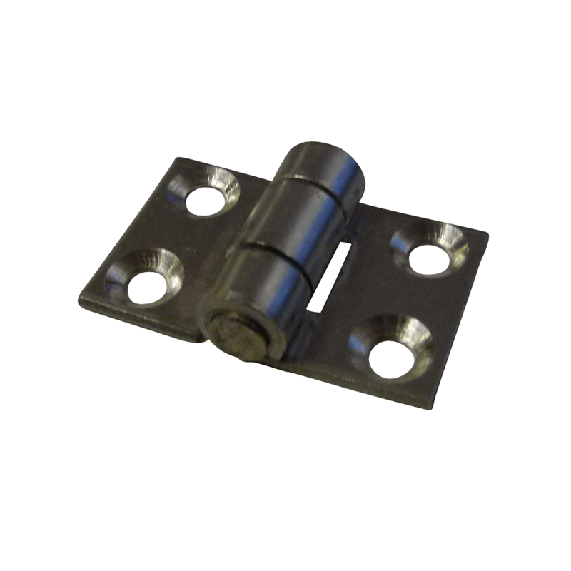 Kanthængsel med huller, rustfrit stål, L=25, B=40, T=2