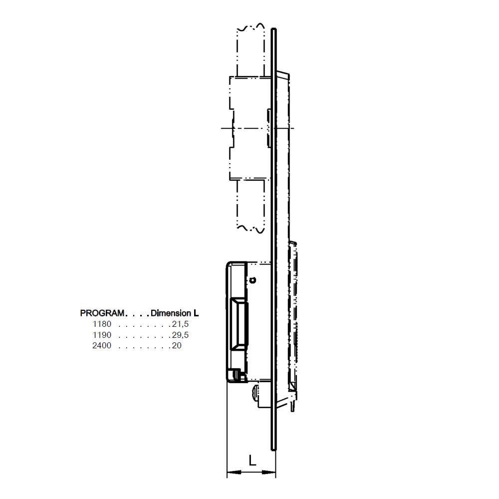 Låsesæt, glasfiberforstærket polyamid, cylinderlås
