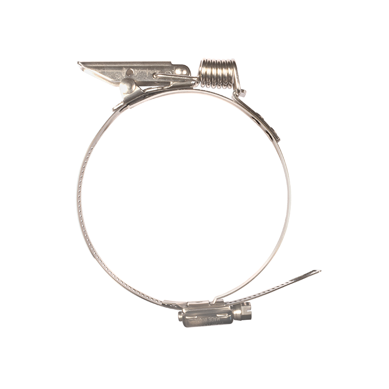 Komplet spændebånd, rustfrit stål, Diameter interval: 40-115mm, T= 0,7mm, fjederbøjle