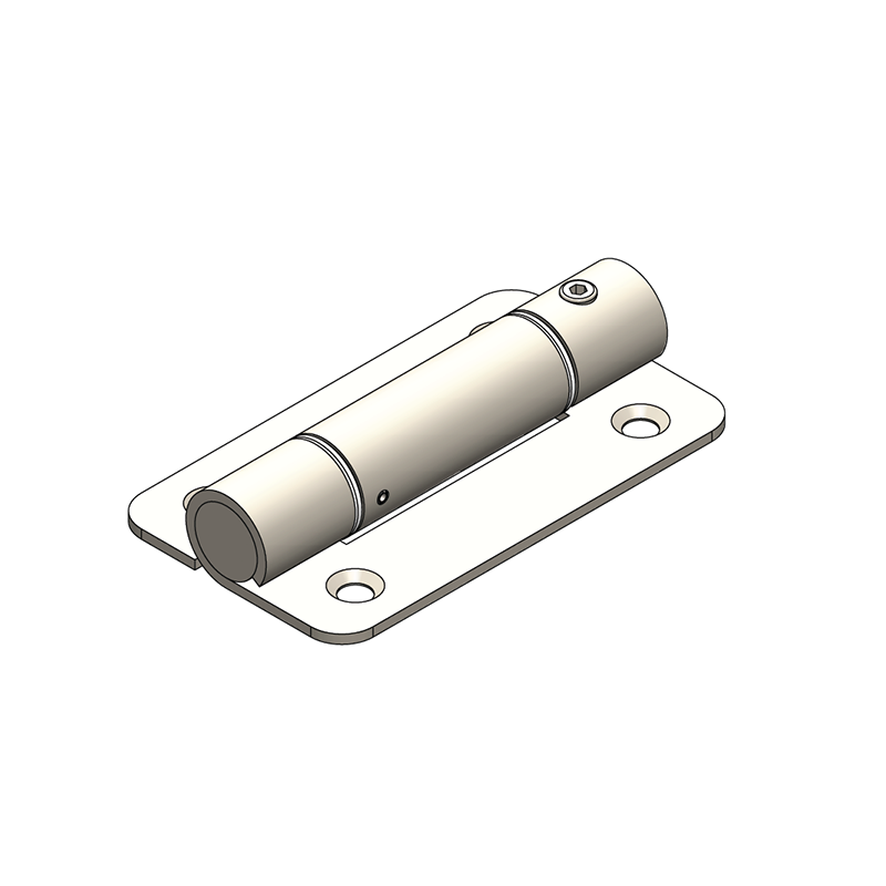 Fjederhængsel, rustfrit stål, begge retninger, justerbar, L=90, B=52, H=18