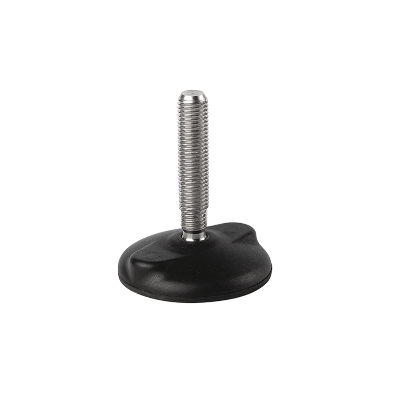 Maskinsko, stål, vinkelbar gevindspindel, M20, fod-diameter = 102 mm