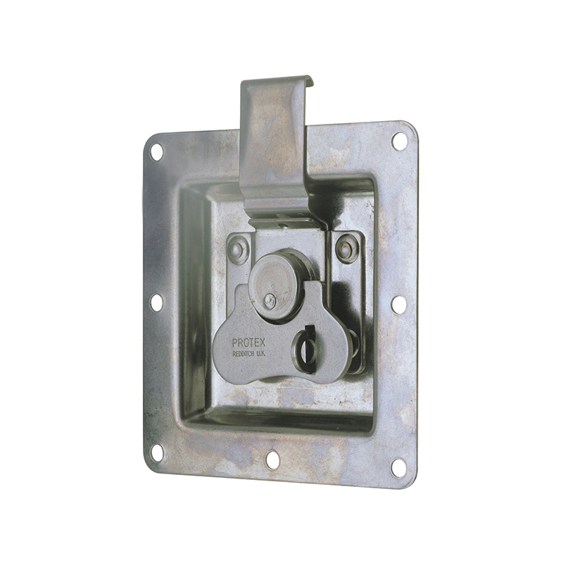 Butterflylås, stål, L=122,3, B=108, H=20, med hængelås