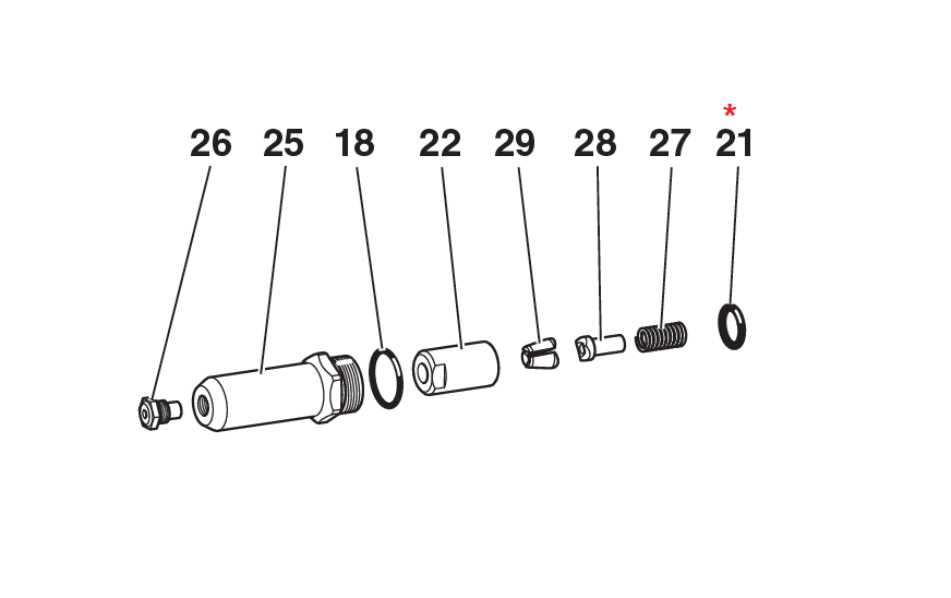 Reservedel til nitteværktøj, O-ring, til serie EB & RAC