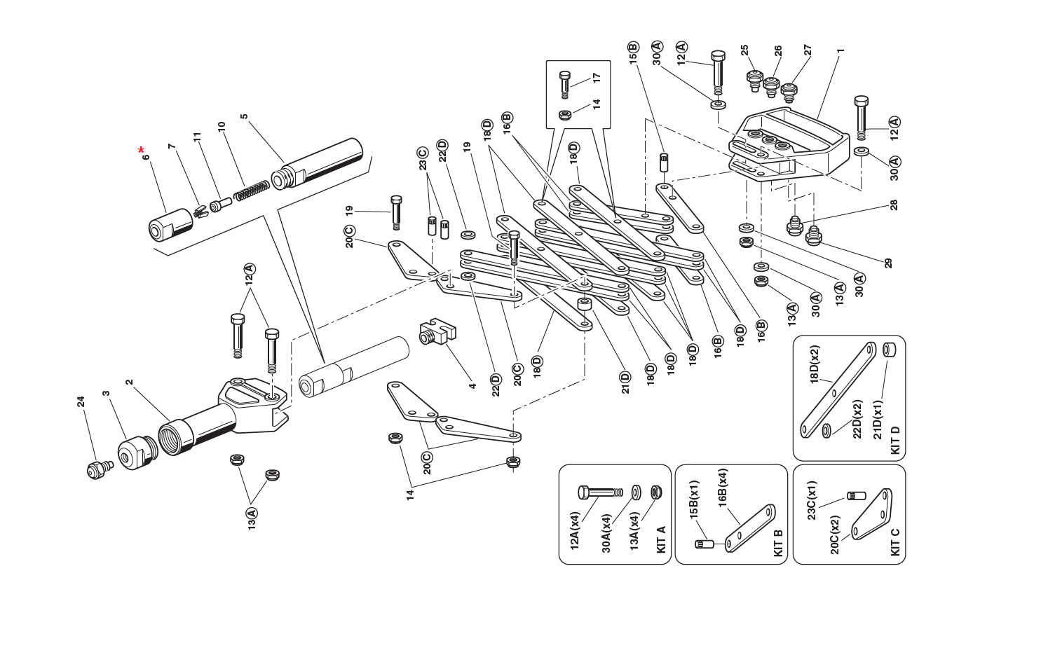 Reservedel til nitteværktøj, Kæbeholder, til serie K 5-96