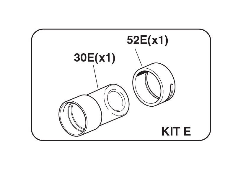 Reservedel til nitteværktøj, Stiftbeholder kit, til serie RAC