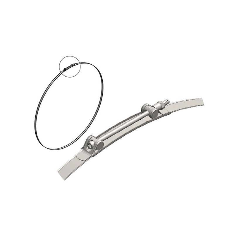 Komplet spændebånd, rustfrit stål, Diameter interval: 715-735mm, T= 0,6mm