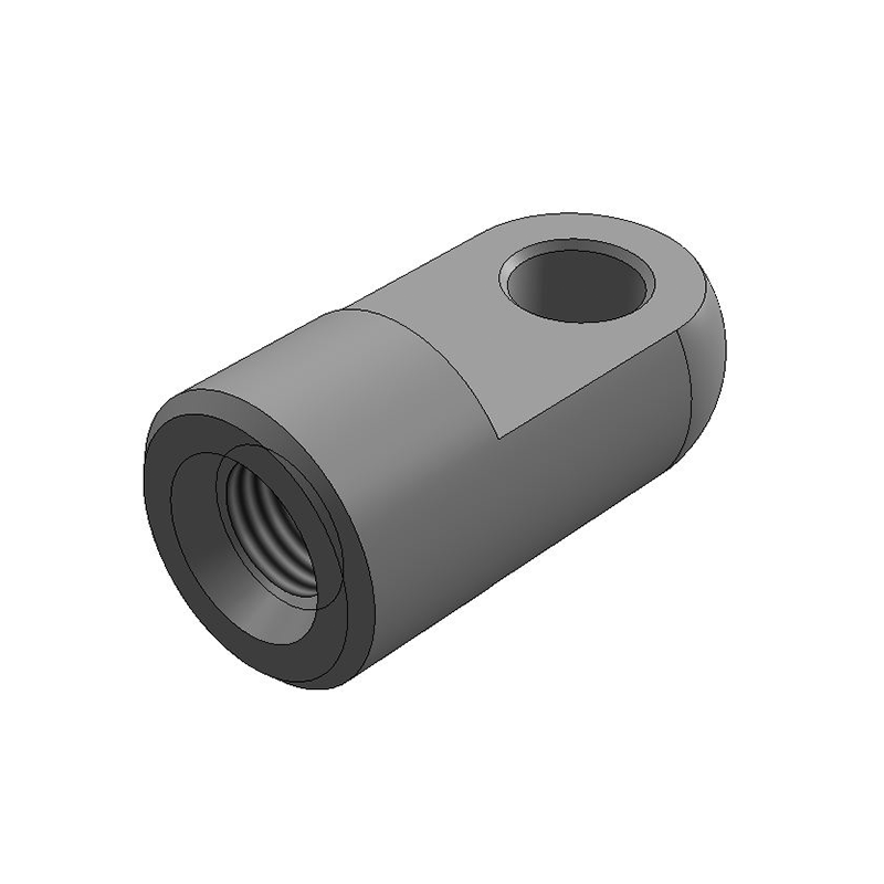 Endestykke, øje fitting, rustfrit stål, M8, længde = 19 mm