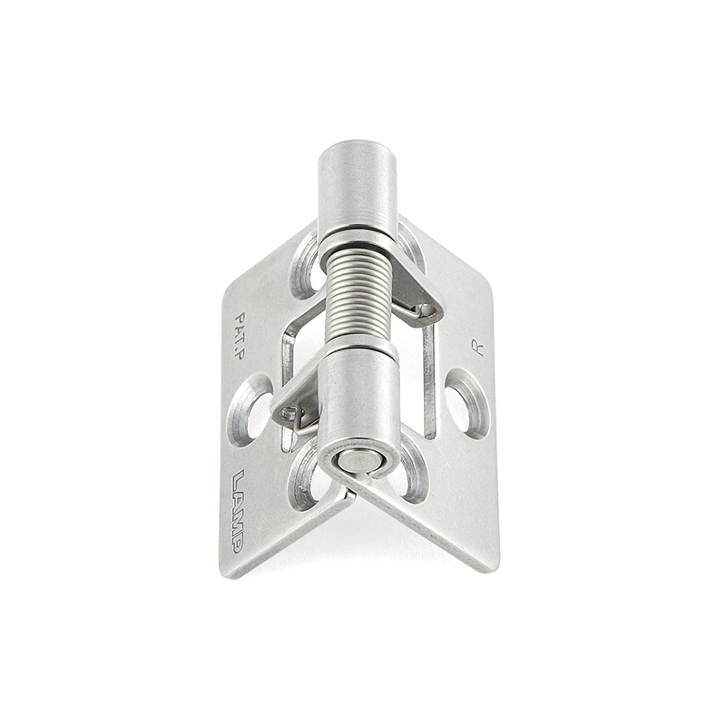 Fjederhængsel, rustfrit stål, åben, ikke justerbar, L=40, B=60, H=9