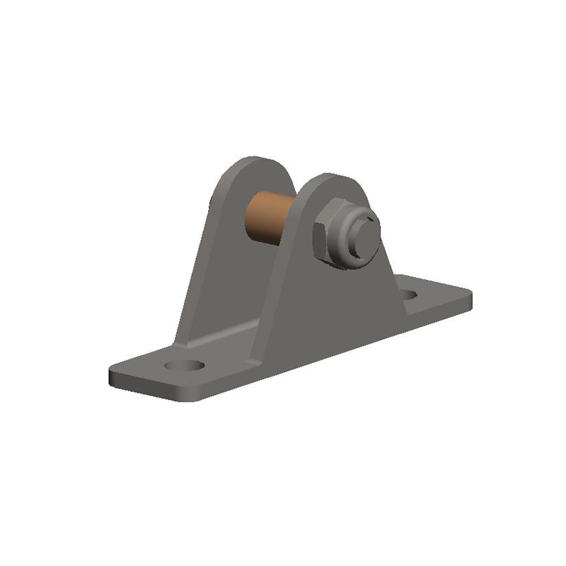 Beslag, rustfrit stål, u-form akse, aksediameter = 8 mm