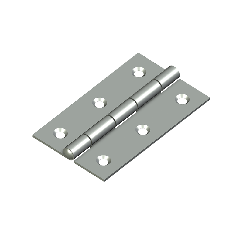 Kanthængsel med huller, stål, L=70, B=41,6, T=1,2