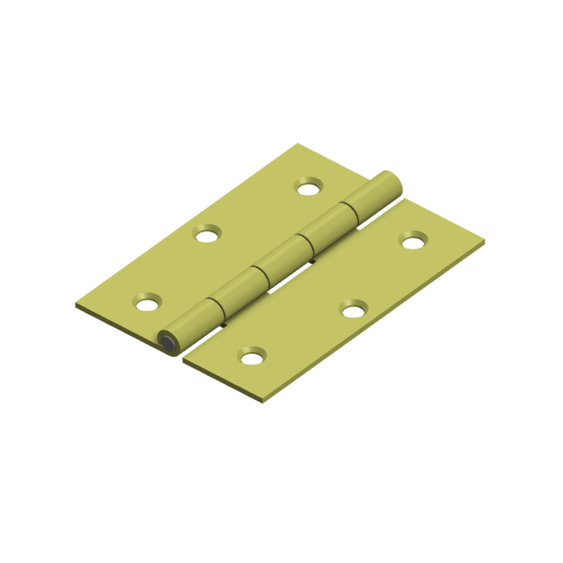 Kanthængsel med huller, stål, L=80, B=58, T=1,5