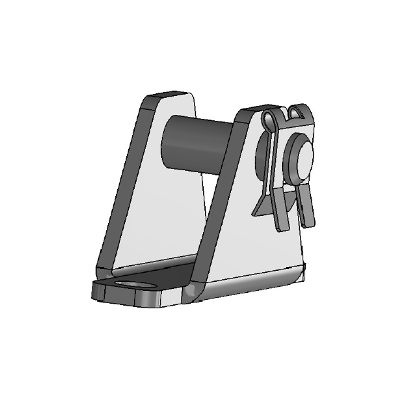 Beslag, stål, u-form akse, aksediameter = 8 mm