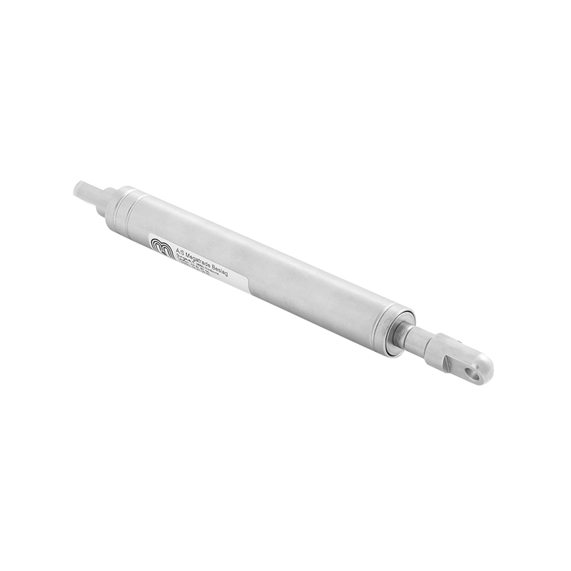 Gastrækfjeder, stål, M5 gevind, slaglængde = 70 mm, Kraft = 150 N