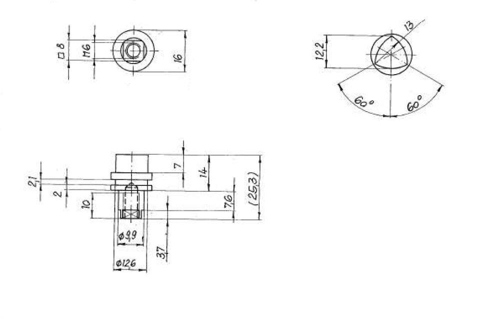 Indsats, wankel, trykstøbt zink, forkromet