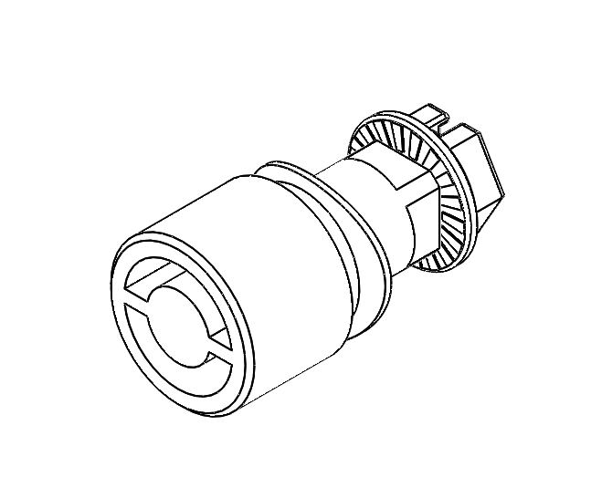 Indsats, daimler benz, trykstøbt zink, forkromet