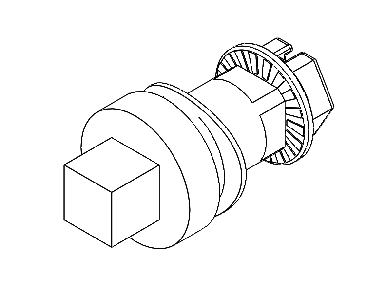 Indsats, firkant 7, syrefast stål