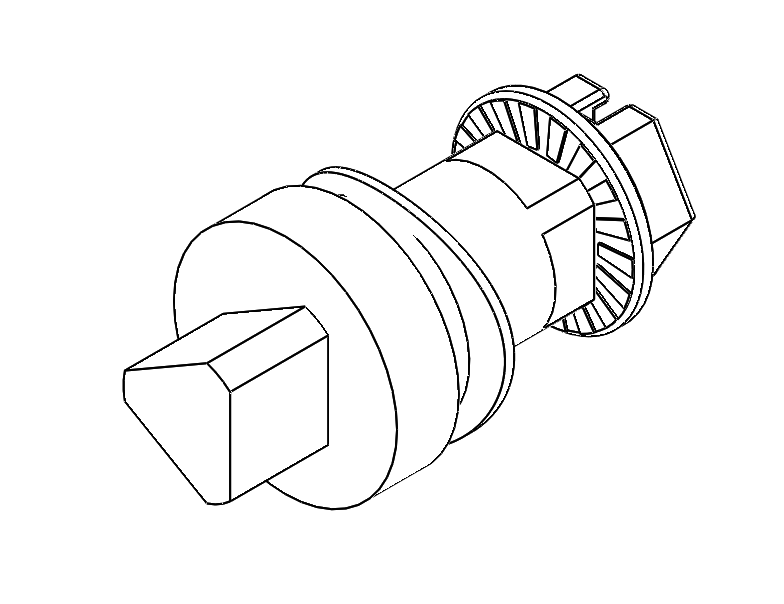 Indsats, trekant 6,5, rustfrit stål