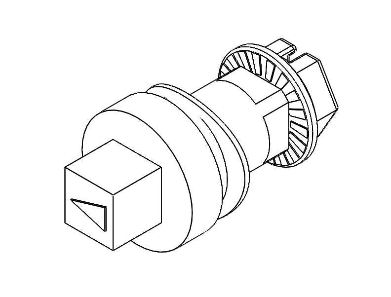 Indsats, firkant 6, glasfiberforstærket polyamid