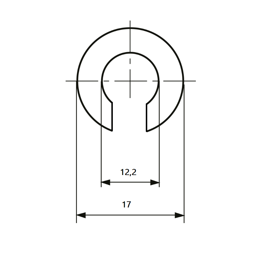 Bølgeskive, stål, D=17