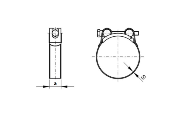 Komplet spændebånd, elforzinket stål, Diameter interval: 39-45mm, belastningsklasse= Høj
