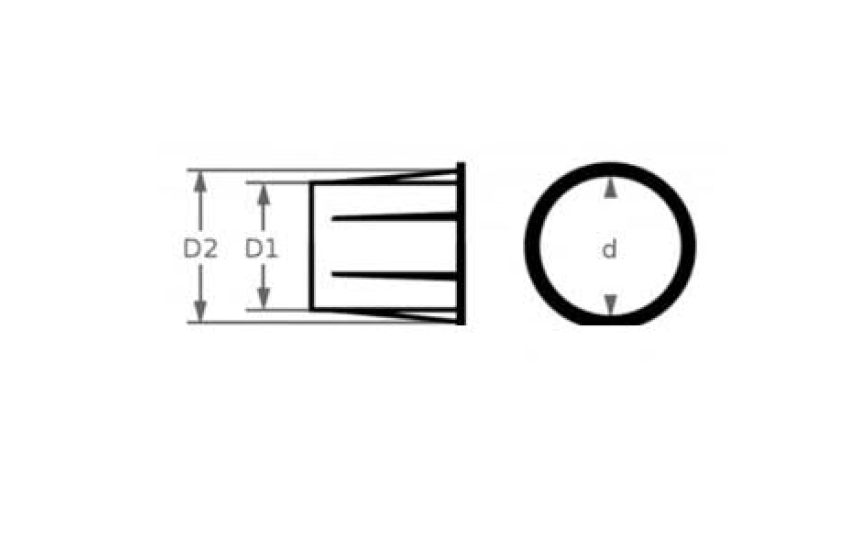 Rørprop, konisk, polyethylen, diameter=16-18