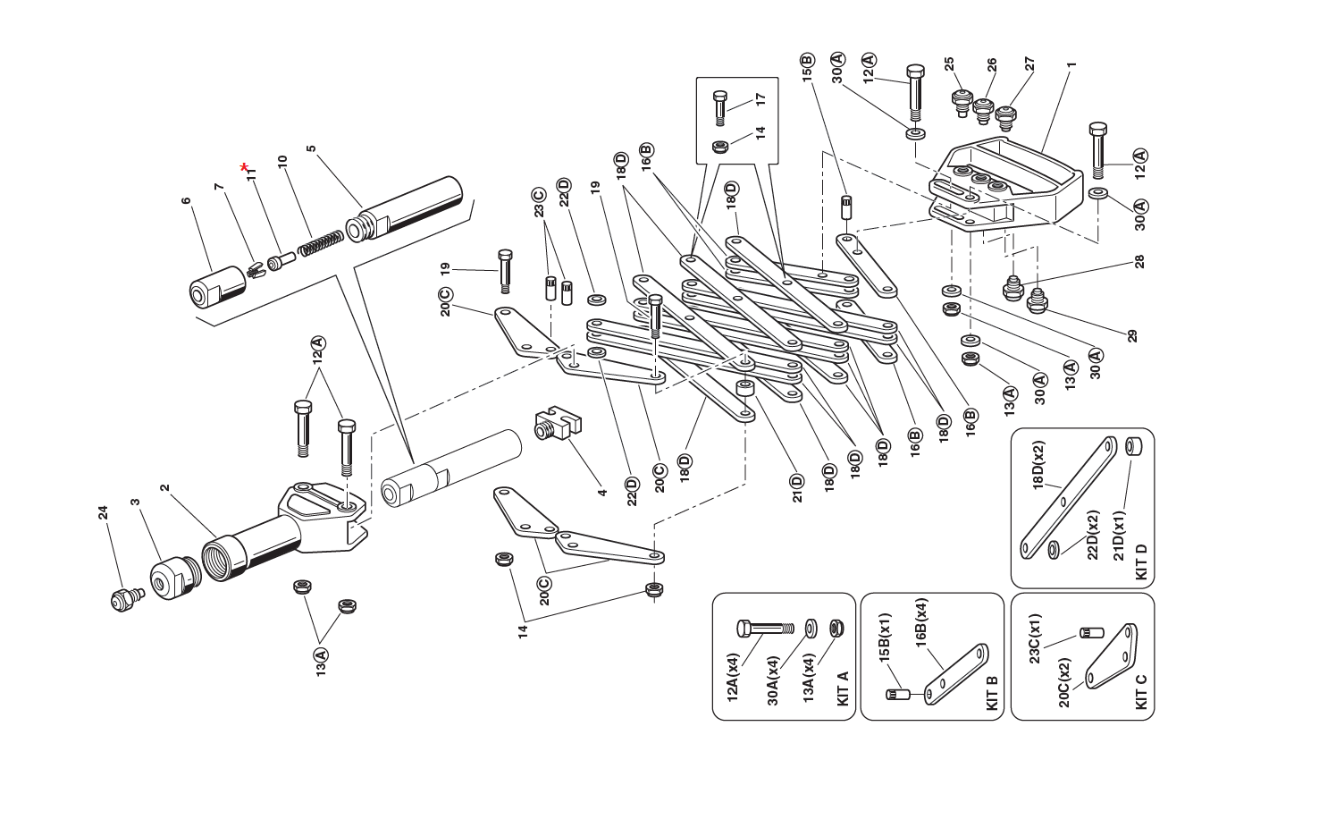 Reservedel til nitteværktøj, Kæbe åbner, til serie K 5-96