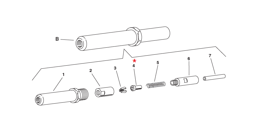 Reservedel til nitteværktøj, Kæbe åbner, til serie EB & RAC