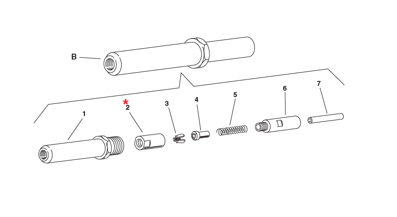 Reservedel til nitteværktøj, Kæbeholder, til serie EB & RAC