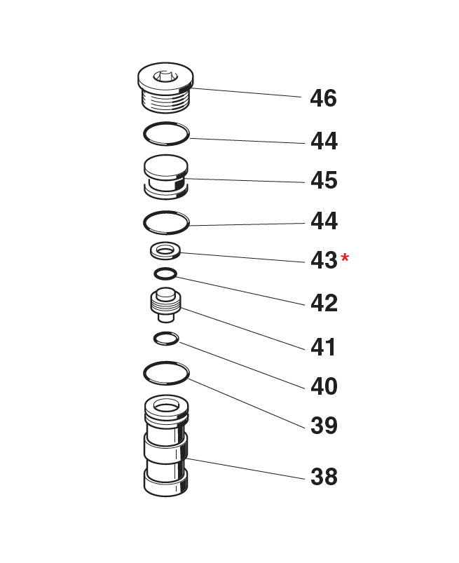Reservedel til nitteværktøj, Seegerring, til serie KJ & RAC