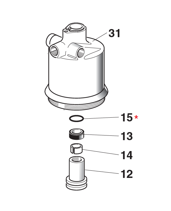 Reservedel til nitteværktøj, O-ring, til serie KJ & RAC