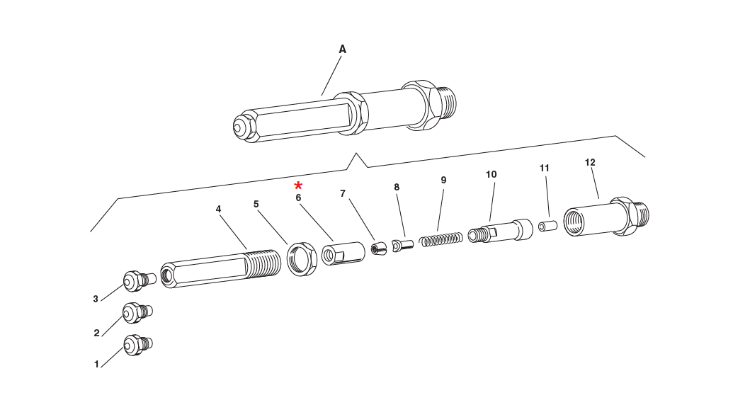 Reservedel til nitteværktøj, Kæbehus reduceret, til serie EB & RAC