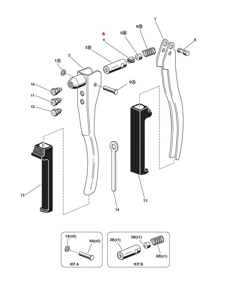 Reservedel til nitteværktøj, Kæber 2 stykker sæt, reduceret, til serie K 1