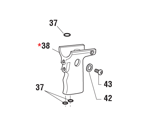 Reservedel til nitteværktøj, Greb, til serie RAC 180/2200